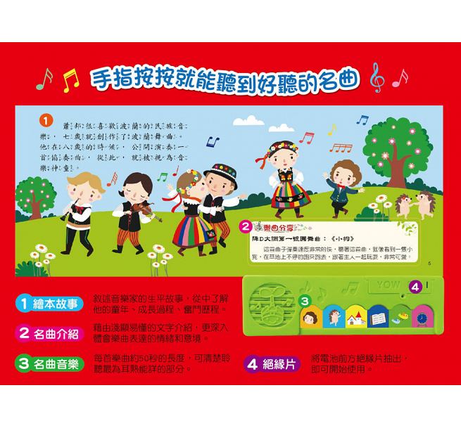 世界音樂大師：蕭邦 〔繪本故事＋6首名曲〕（有聲書）